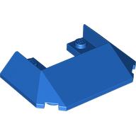 Lego Brick Wedged, Sloped 45° 6 x 4 Double / 33°, 5 Bottom Tubes [Train Roof] / Blue