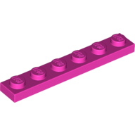 Lego Plate 1 x 6 / Dark Pink
