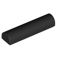 Lego Brick Curved 1 x 4 x 2/3 Double, No Studs / Black