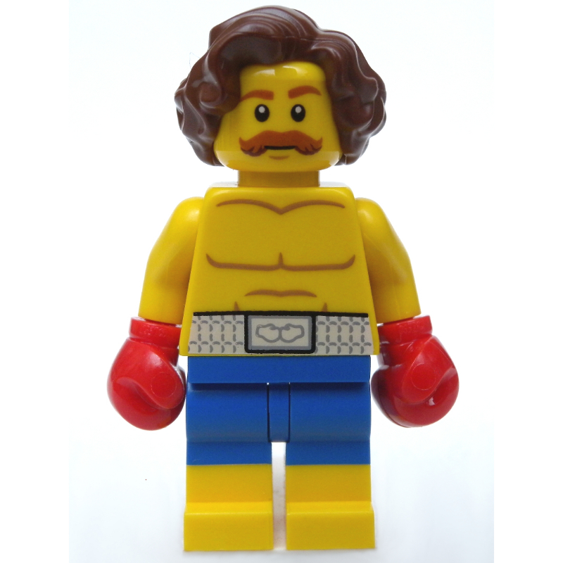 Lego Boxer, Blue Shorts, Red Gloves