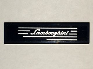 Lego Tile 1 x 4 with Silver 'Lamborghini' & Stripes Pattern Model Right Side (Sticker) - Set 8169