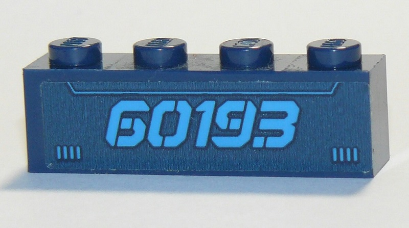 Lego Brick 1 x 4 with '60193' Pattern (Sticker) - Set 60193 / Dark Blue