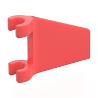 Lego Flag 2 x 2 Trapezoid with Flared Area between Clips / Coral