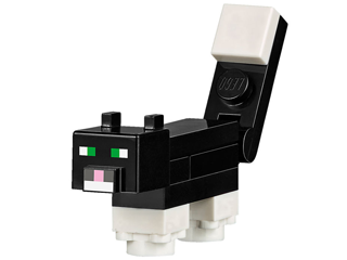 Lego Minecraft Cat, Tuxedo - Brick Built