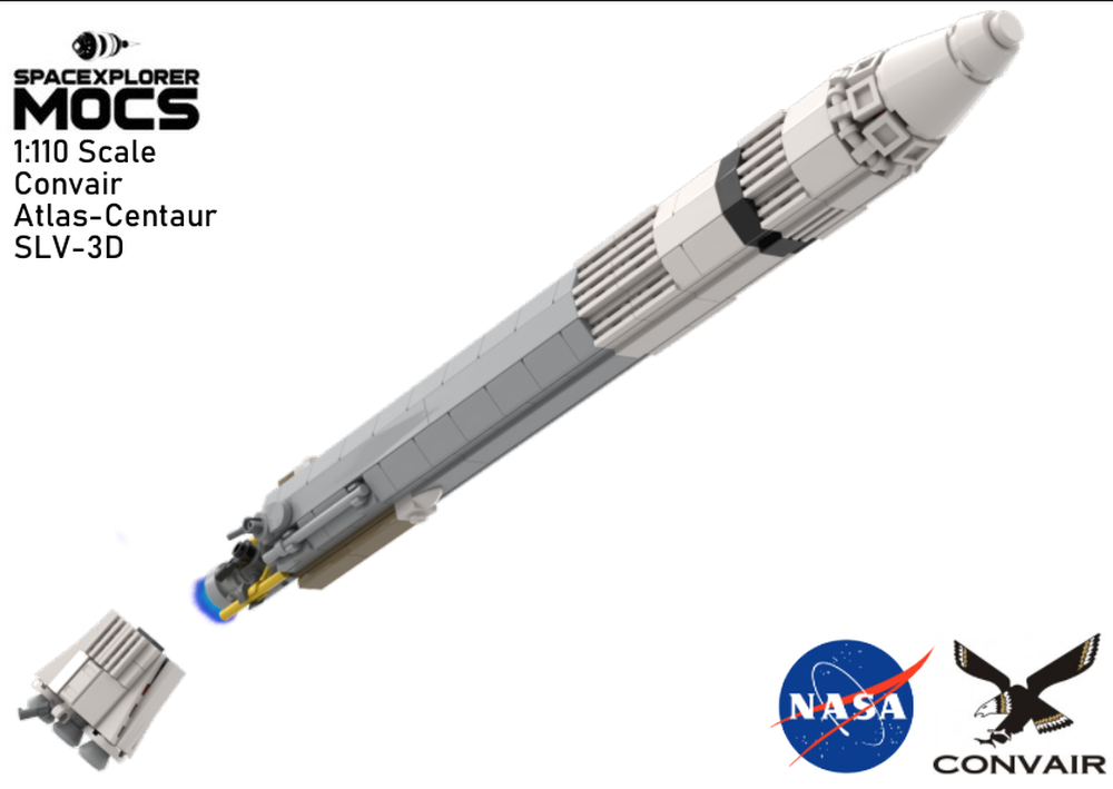 Lego 1:110 Scale Convair Atlas-Centaur SLV-3D
