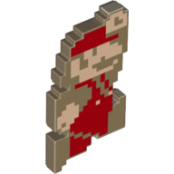 Lego Tile Special 2 x 4 with Pixelated Mario Print