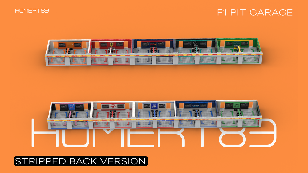 Lego Formula One Stripped Back F1 Pit Garage 2025