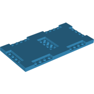 Lego Plate Special 8 x 16 x 2/3 with Six Recessed Edges with 1 x 4 Studs and Recessed Center with 2 x 4 Studs / Dark Azure