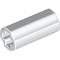 Lego Technic Axle Connector Smooth [with x Hole + Orientation] / White