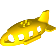 Lego Duplo Airplane Midsize Fuselage Upper with Tail [PLAIN] / Yellow