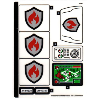 Lego Sticker Sheet for Set 60320-1 / [No Color/Any Color]
