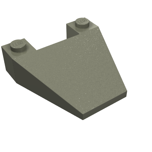 Lego Brick Wedged, Sloped 4 x 4 Taper / Dark Gray
