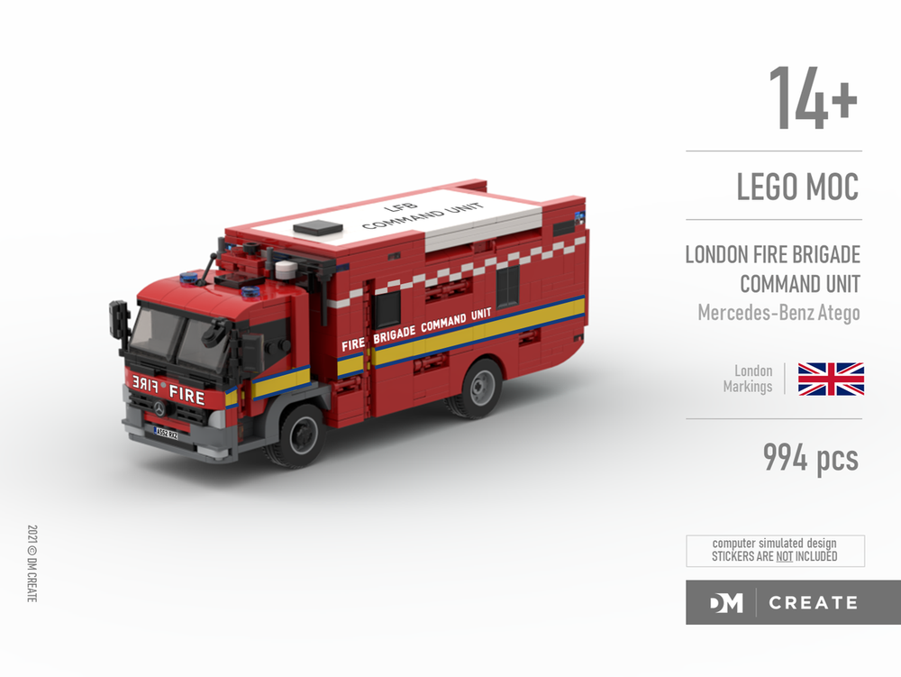 Lego London Fire Brigade LFB - Command Unit (Mercedes-Benz Atego)