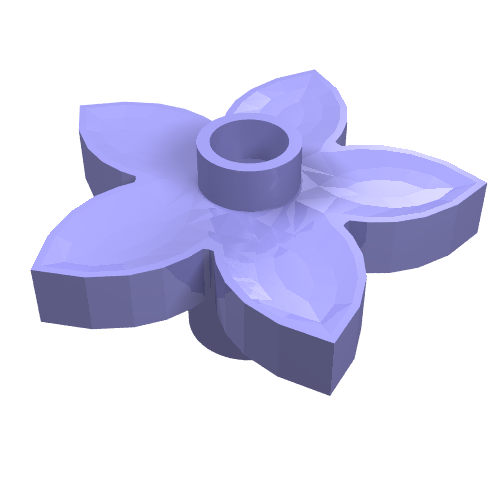 Lego Duplo Plant, Flower with 1 Top Stud / Medium Violet