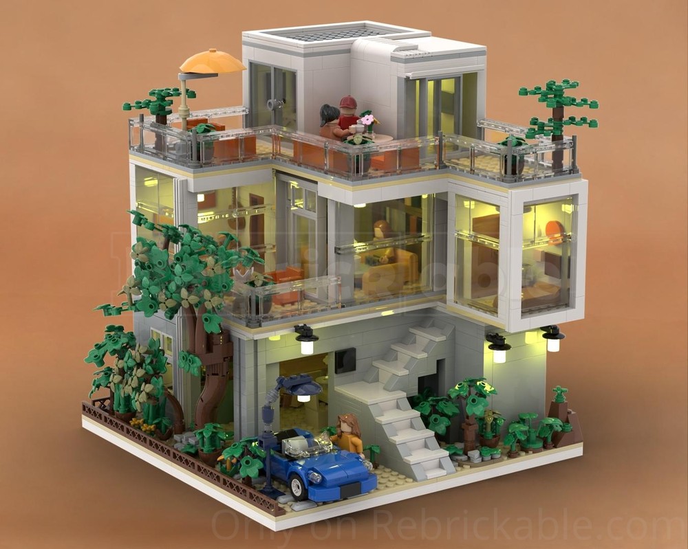 Lego Modular construction-Modern villa