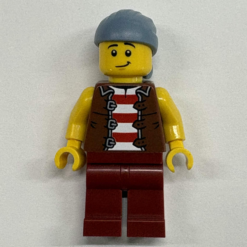 Lego Sailor, Dark Red Legs, Sand Blue Bandana