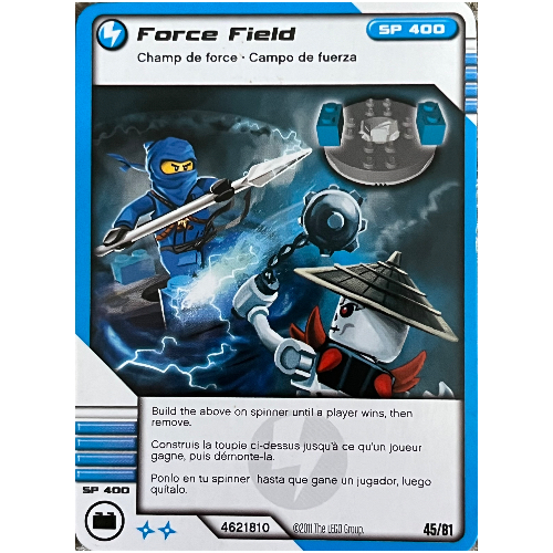 Lego Trading Card, Ninjago Deck #1: 45 - Force Field - North American Version