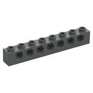 Lego Technic Brick 1 x 8 [7 Pin Holes] / Dark Gray