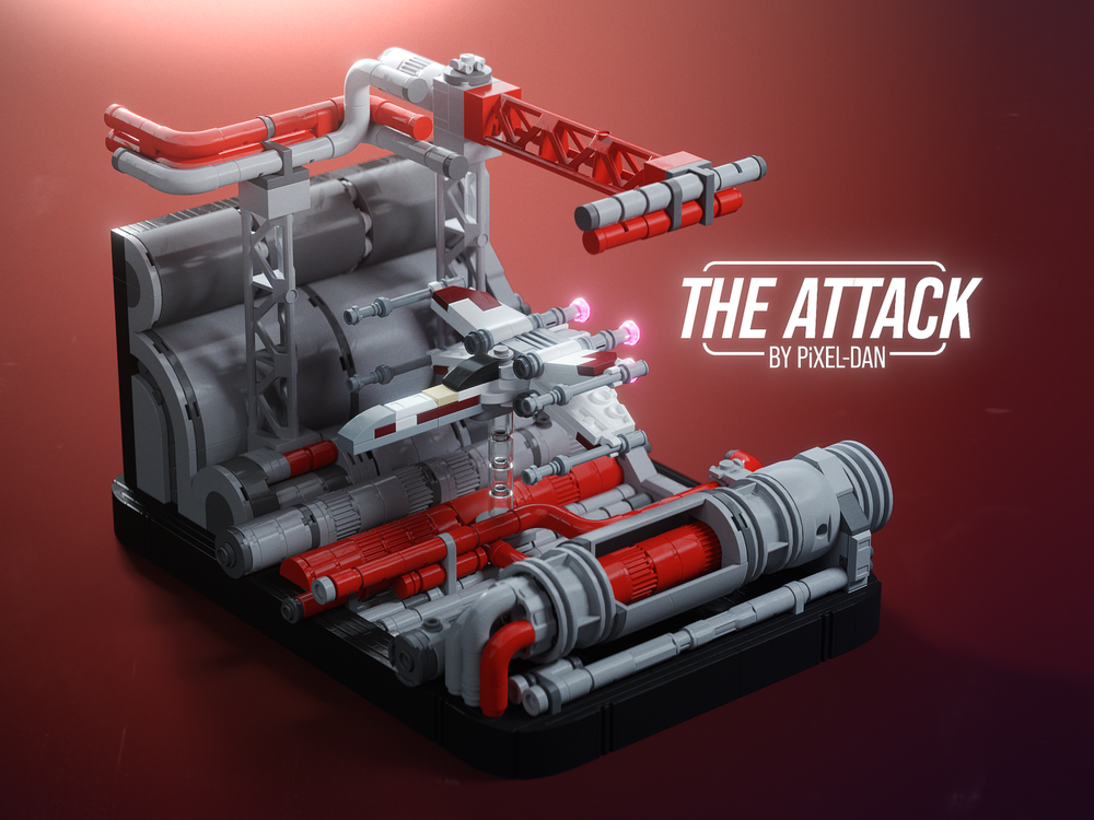 Lego PiXEL-DANs DEATH STAR 2 ATTACK + FREE MICRO X WING - A Micro Size Diorama - UCS