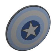 Lego Shield Round Bowed with White Star, Blue/Bright Light Blue/White Circles Print
