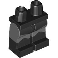 Lego Hips with Dark Bluish Gray Legs and Black Boots Pattern with Black Robe print