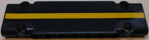 Lego Technic, Panel Plate 3 x 11 x 1 with Dark Blue and Yellow Stripe Pattern (Sticker) - Set 42055