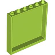Lego Panel 1 x 6 x 5 / Lime