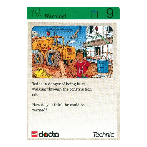 Lego Activity Card, Set 9603, Exploration 09 - Warning! / [No Color/Any Color]