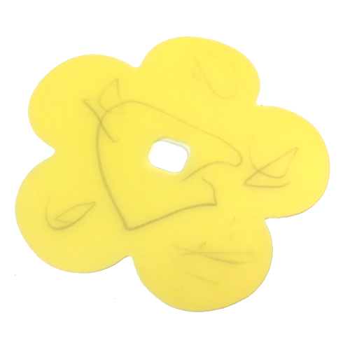Lego Clikits Icon Accent, Flower 7 1/2 x 7 1/2, 5 Petals / Trans-Yellow
