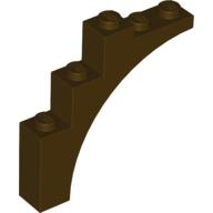 Lego Brick Arch 1 x 5 x 4 [Continuous Bow] / Dark Brown
