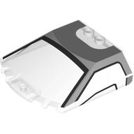 Lego Windscreen 6 x 6 x 1 1/3 with Black/Dark Bluish Grey Frame Print