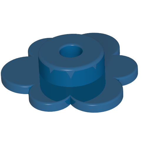 Lego Plant, Flower - Small / Blue