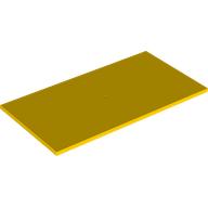 Lego Tile 8 x 16 with Bottom Tubes / Yellow
