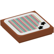 Lego Tile 2 x 2 with Two Arrows and Barcode Print (Sticker)