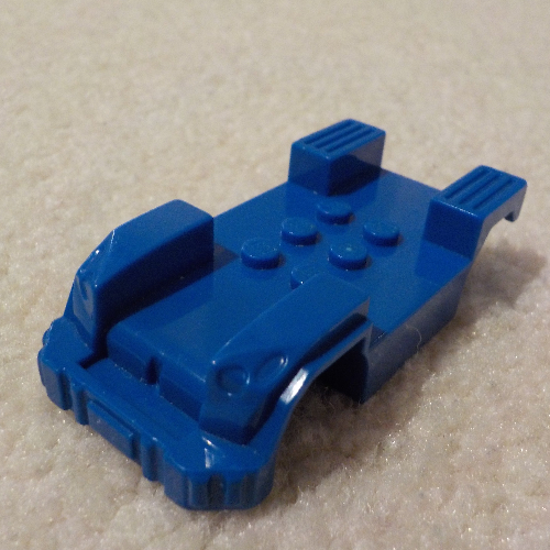 Lego Vehicle Base, 4 x 8 with Mudguards, Fast Food Racer, with Headlights and Rear Vents / Blue