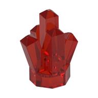 Lego Rock 1 x 1 Crystal 5 Point / Trans-Red