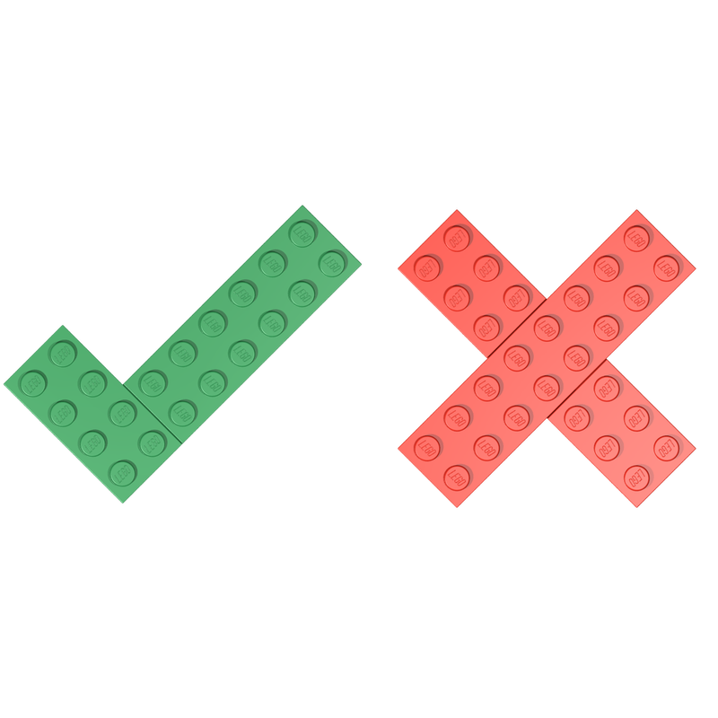Lego Yes / No Symbols