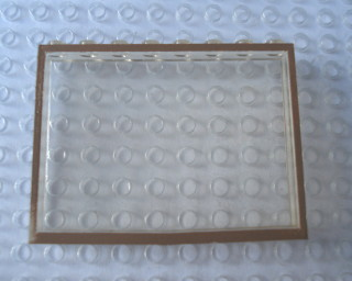 Lego Modulex Window 1 x 8 x 6 with Brown Border Print