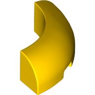 Lego Brick Round Corner 3 x 3 x 1 No Studs / Yellow