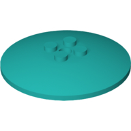 Lego Dish 6 x 6 Inverted (Radar) with Solid Studs / Dark Turquoise