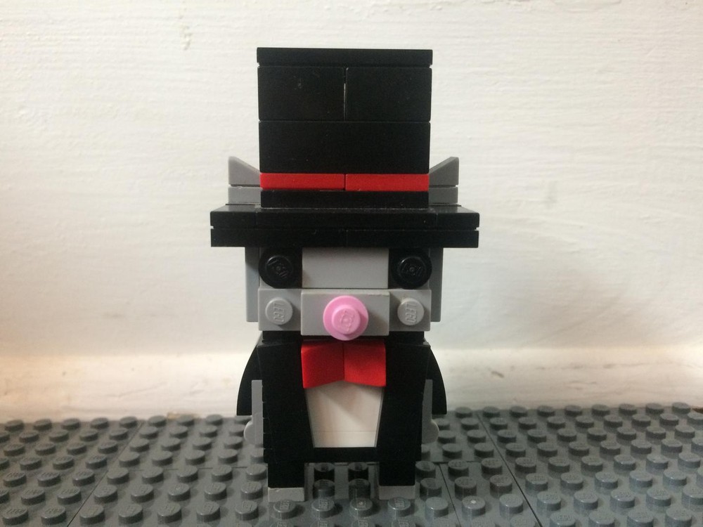 Lego cat in suit brickhead