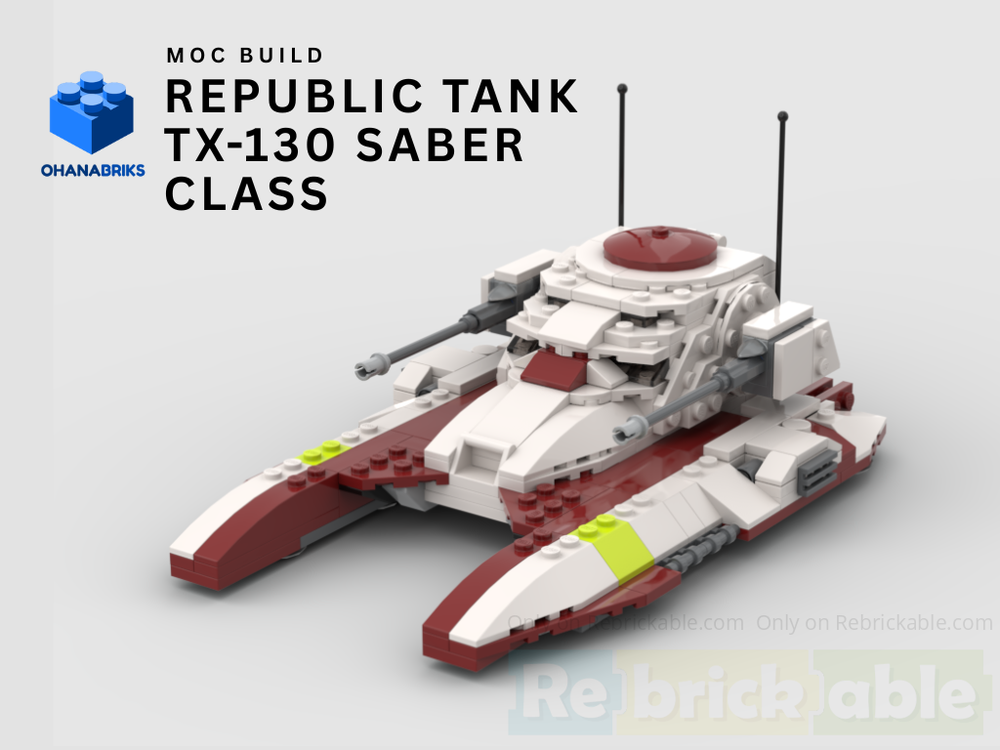 Lego Republic Tank TX-130 Saber Class Fighter - MOC