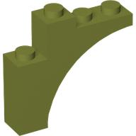 Lego Brick Arch 1 x 4 x 3 / Olive Green