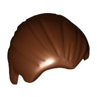 Lego Hair Combed Back / Reddish Brown