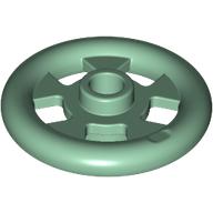 Lego Plate Special, 1 x 1 Stud with 3 x 3 Ring Around / Sand Green
