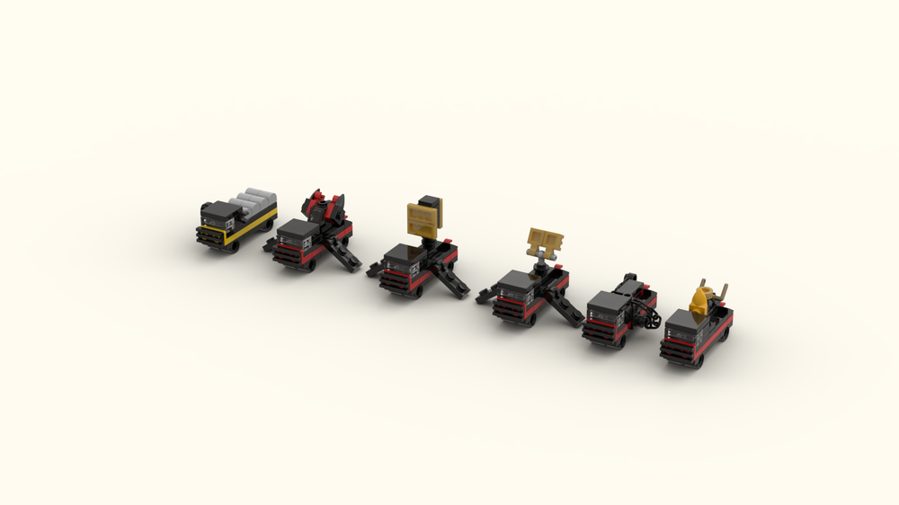 Lego Various Military Light Trucks (micro scale)