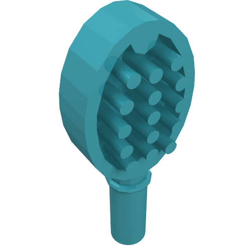 Lego Equipment Hairbrush with Heart on Reverse [Hair Accessory] / Medium Azure