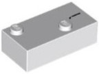 Lego Braille Brick 2 x 4 with 2 Studs ⠌ and 'Ì' Print