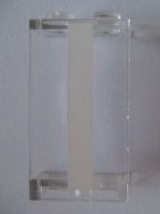 Lego Panel 1 x 2 x 3 - Solid Studs with White Stripe Pattern (Sticker) - Set 10220