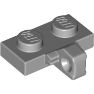 Lego Hinge Plate 1 x 2 Locking with 1 Finger on Side, without Groove / Light Bluish Gray